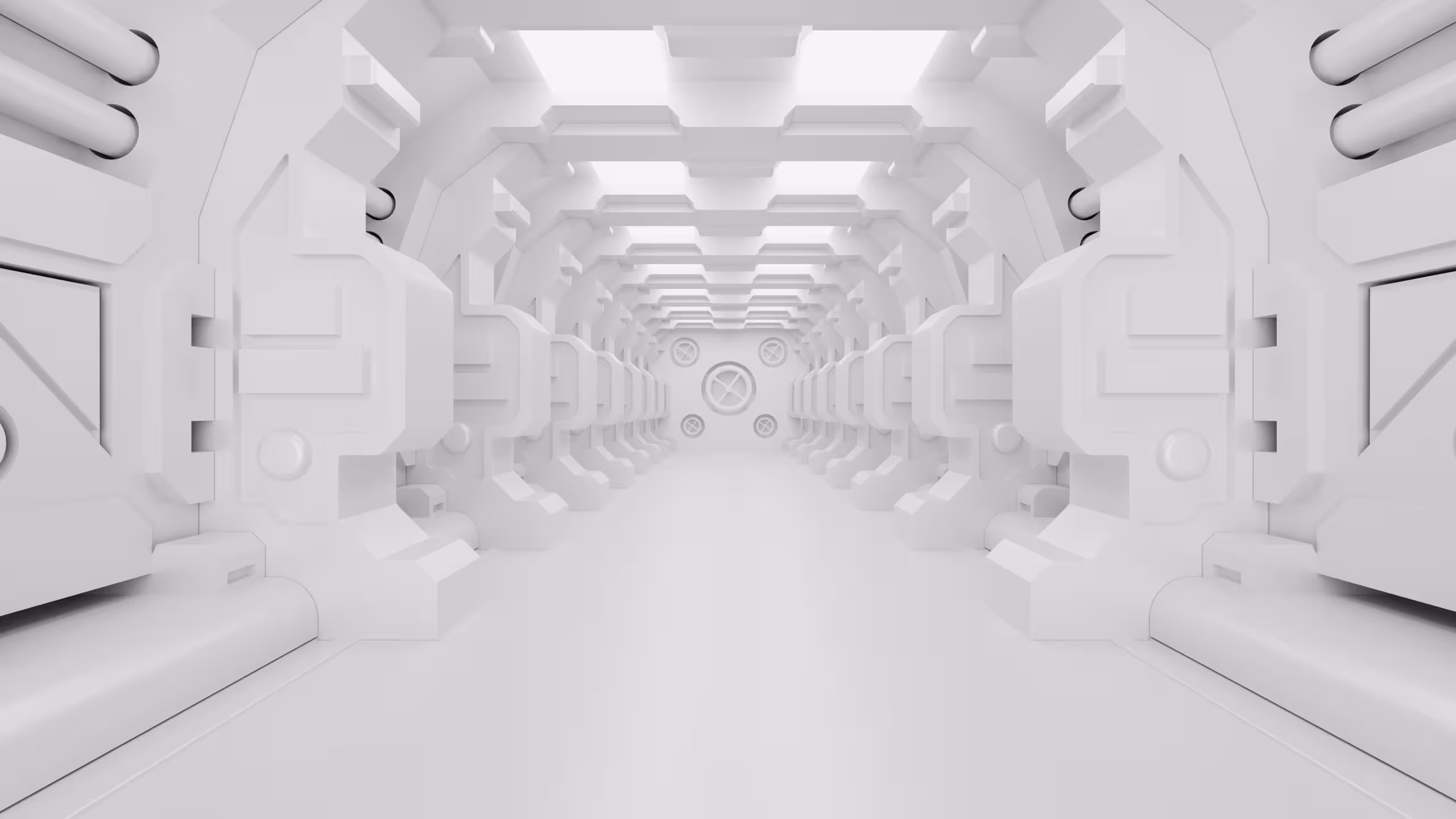 LGM Beschlag - helles futuristisches Raumschiff Interiordesign - Hintergrund 1