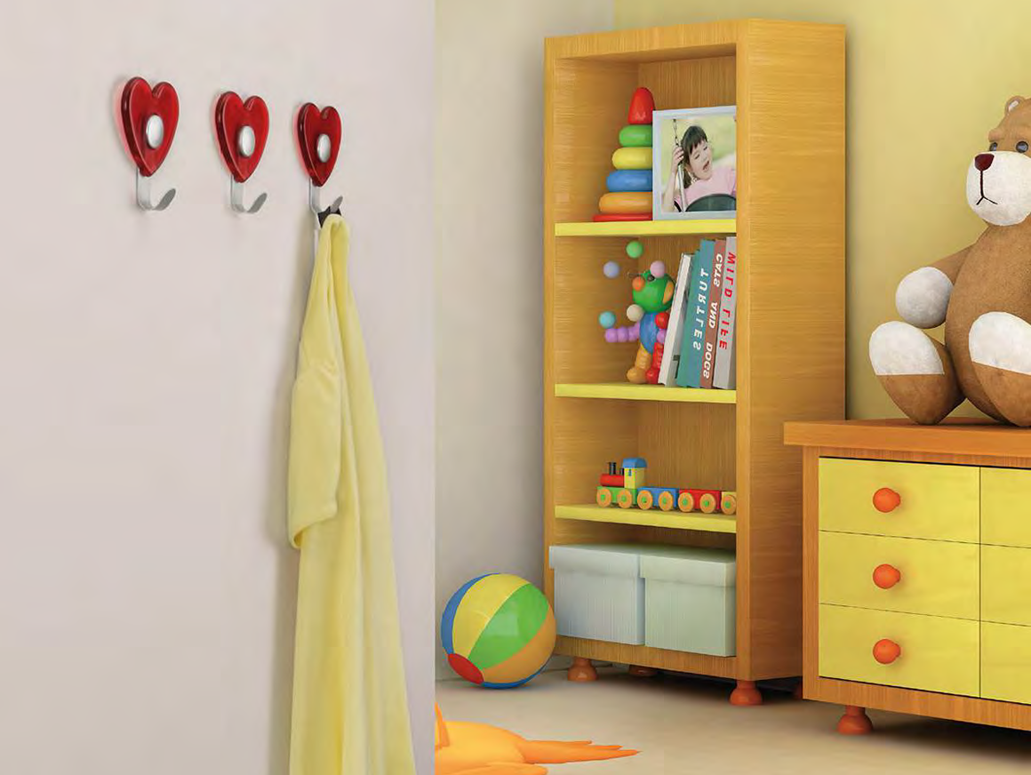 LGM Beschlag - Kinderzimmer Möbelgriffe - Hakenleiste und Möbelknöpfe