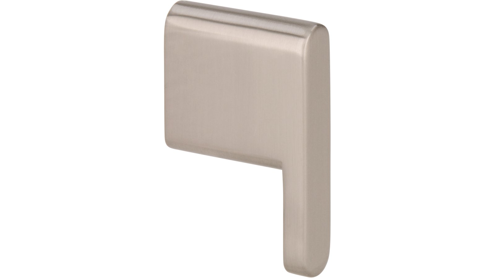 Griff Geseke Druckguss vernickelt feingeschliffen - 40 mm lang  vor weißem Hintergrund