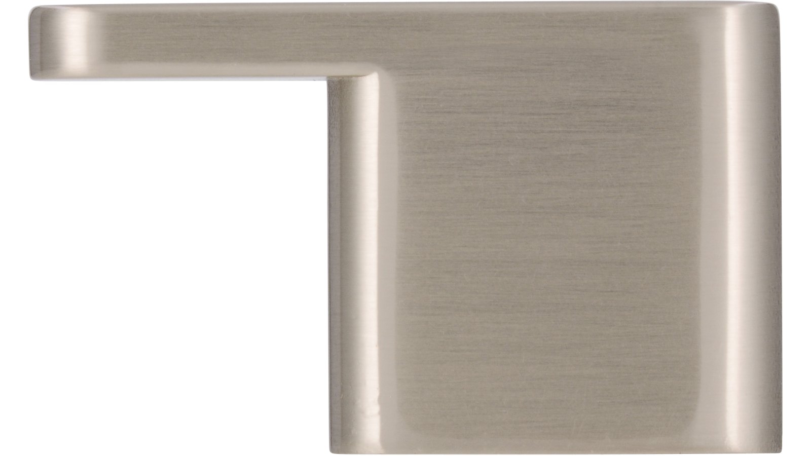 Griff Geseke Druckguss vernickelt feingeschliffen - 40 mm lang  vor weißem Hintergrund