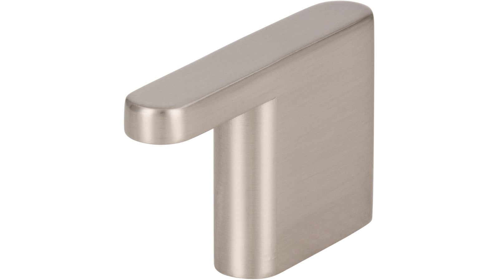 Griff Geseke Druckguss vernickelt feingeschliffen - 40 mm lang  vor weißem Hintergrund