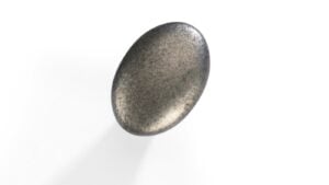 Knopf Weimar Kunststoff - vintageeffekt - 44 mm lang  vor weißem Hintergrund