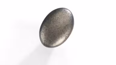 Knopf Weimar Kunststoff - vintageeffekt - 44 mm lang vor weißem Hintergrund