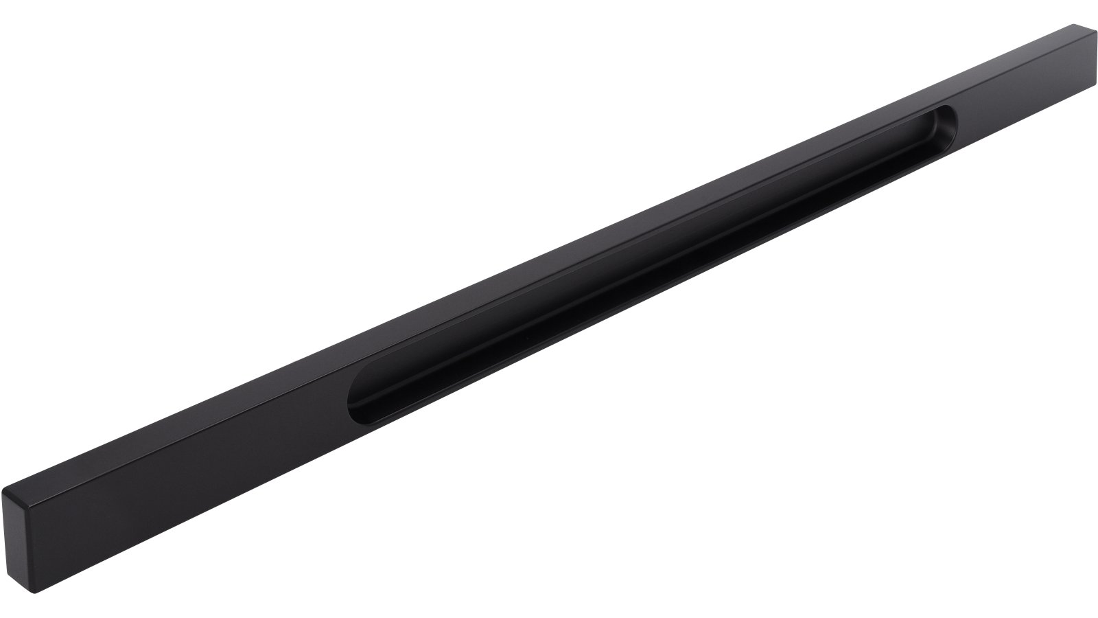 Griffleiste Denkendorf Aluminium schwarz matt pulverbeschichtet - 500 mm lang  vor weißem Hintergrund