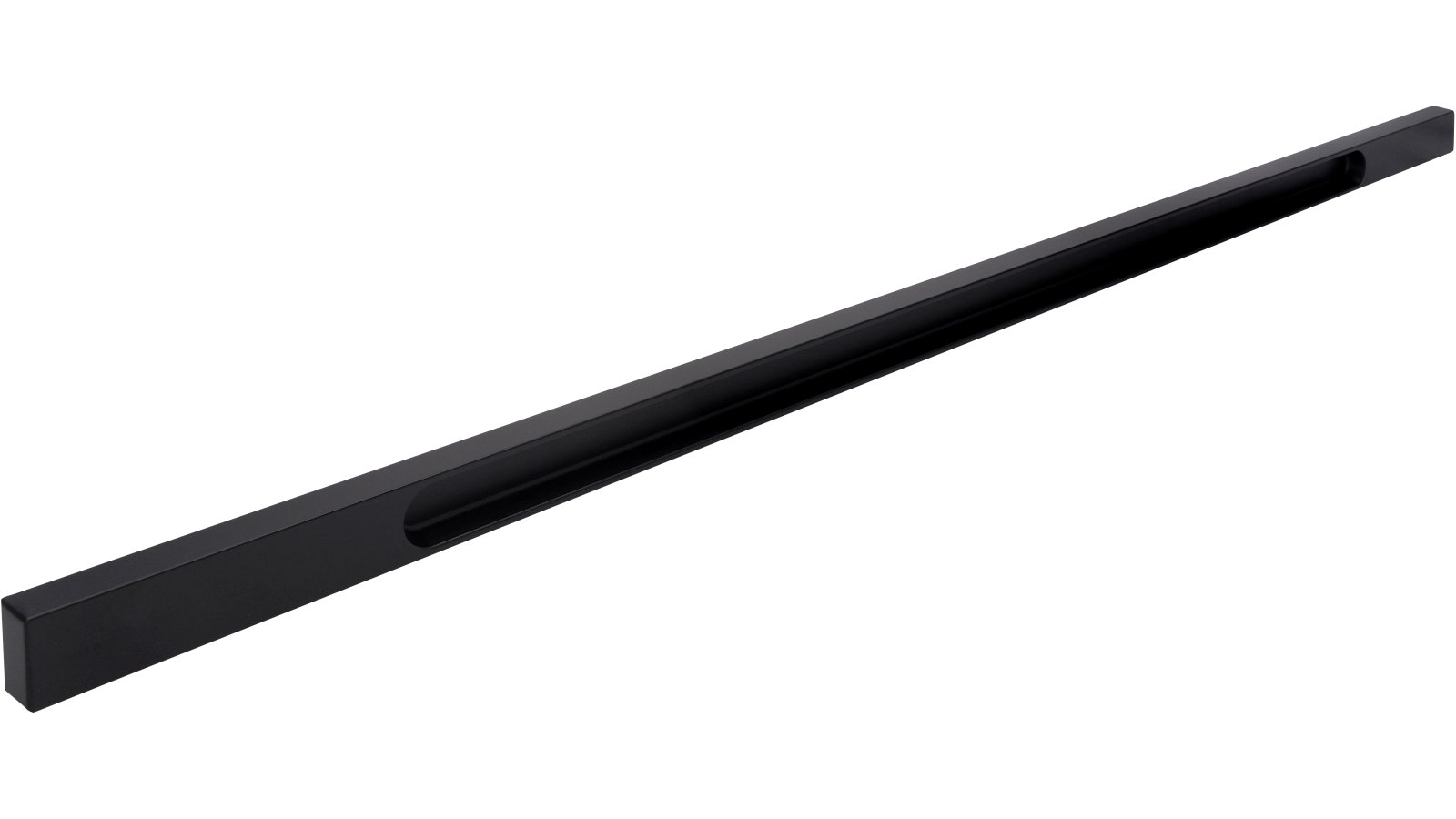 Griffleiste Denkendorf Aluminium schwarz matt pulverbeschichtet - 760 mm lang  vor weißem Hintergrund