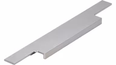 Griffleiste Sulz Aluminium gebürstet - 245 mm lang vor weißem Hintergrund