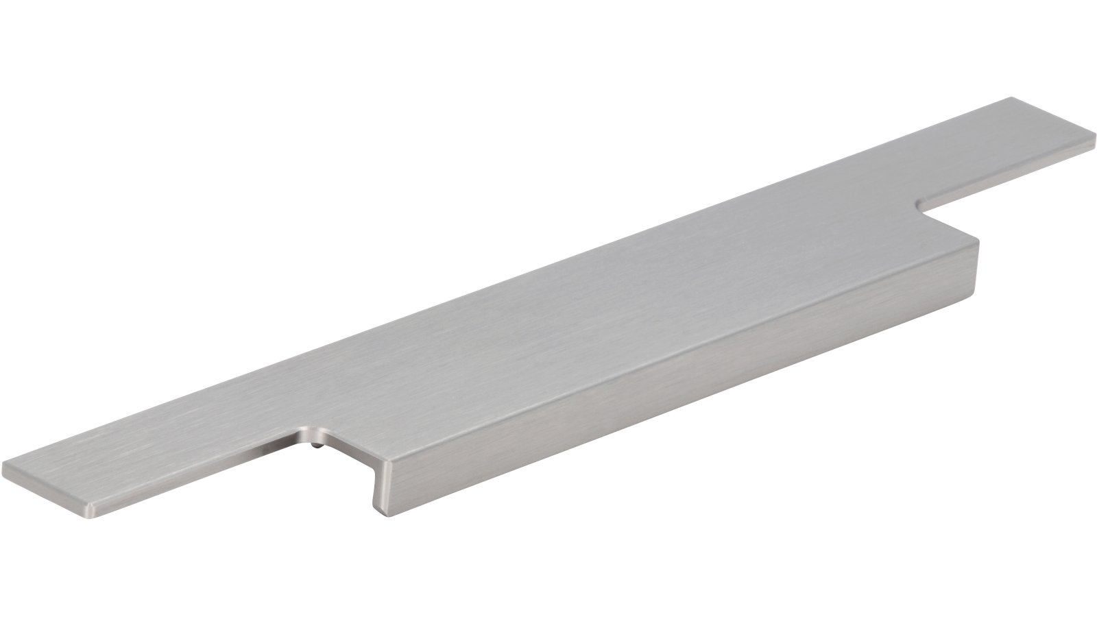 Griffleiste-Sulz-alufarbig-Aluminium-laenge-245-852430-seitlich Griffleiste Sulz Aluminium gebürstet - 245 mm lang vor weißem Hintergrund