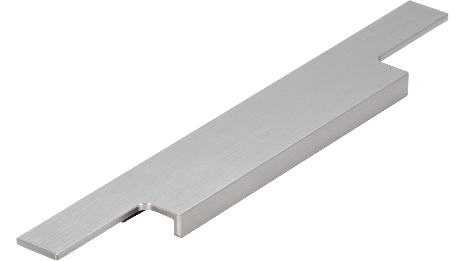 Griffleiste-Sulz-alufarbig-Aluminium-laenge-245-852430 Griffleiste Sulz Aluminium gebürstet - 245 mm lang vor weißem Hintergrund