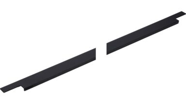 Griffleiste Sulz Aluminium schwarz matt pulverbeschichtet - 1095 mm lang  vor weißem Hintergrund