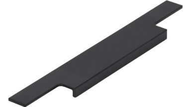 Griffleiste Sulz Aluminium schwarz matt pulverbeschichtet - 245 mm lang vor weißem Hintergrund