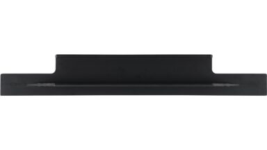 Griffleiste Sulz Aluminium schwarz matt pulverbeschichtet - 245 mm lang  vor weißem Hintergrund