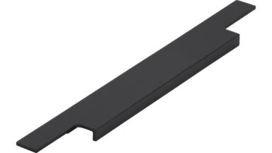 Griffleiste Sulz Aluminium schwarz matt pulverbeschichtet - 295 mm lang  vor weißem Hintergrund