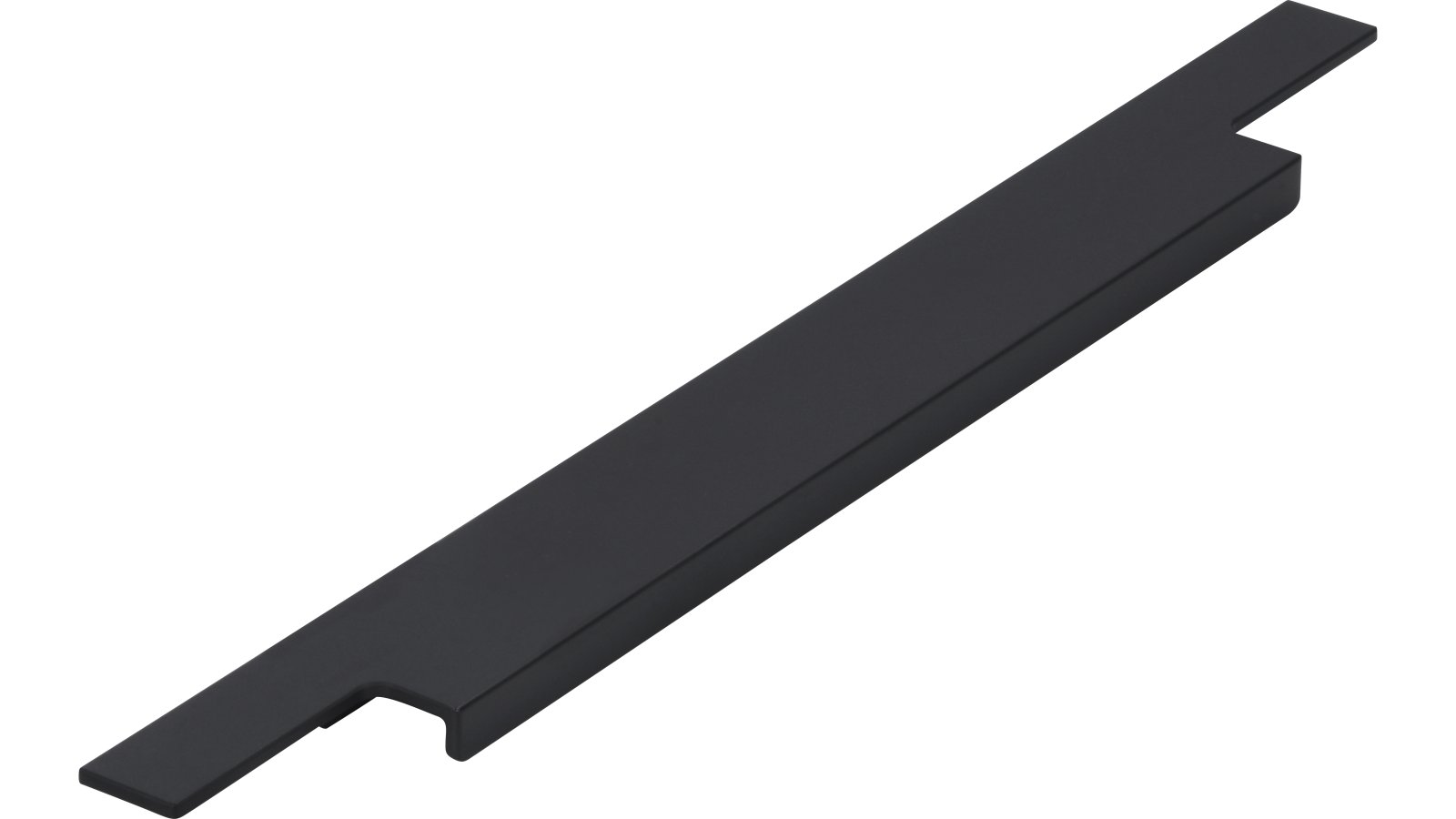 Griffleiste Sulz Aluminium schwarz matt pulverbeschichtet - 345 mm lang  vor weißem Hintergrund