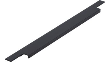 Griffleiste Sulz Aluminium schwarz matt pulverbeschichtet - 445 mm lang  vor weißem Hintergrund