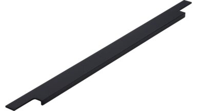 Griffleiste Sulz Aluminium schwarz matt pulverbeschichtet - 545 mm lang  vor weißem Hintergrund