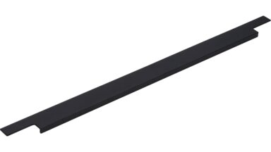 Griffleiste Sulz Aluminium schwarz matt pulverbeschichtet - 595 mm lang  vor weißem Hintergrund