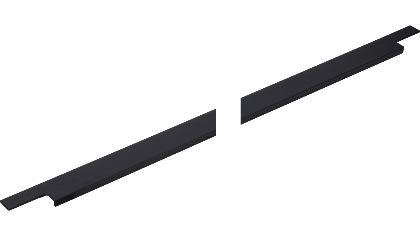 Griffleiste Sulz Aluminium schwarz matt pulverbeschichtet - 795 mm lang  vor weißem Hintergrund