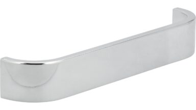 Griff Bad-Säckingen Druckguss chrom glänzend - 232 mm lang  vor weißem Hintergrund