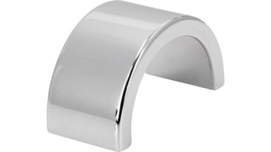 Griff Bad-Säckingen Druckguss chrom glänzend - 72 mm lang vor weißem Hintergrund