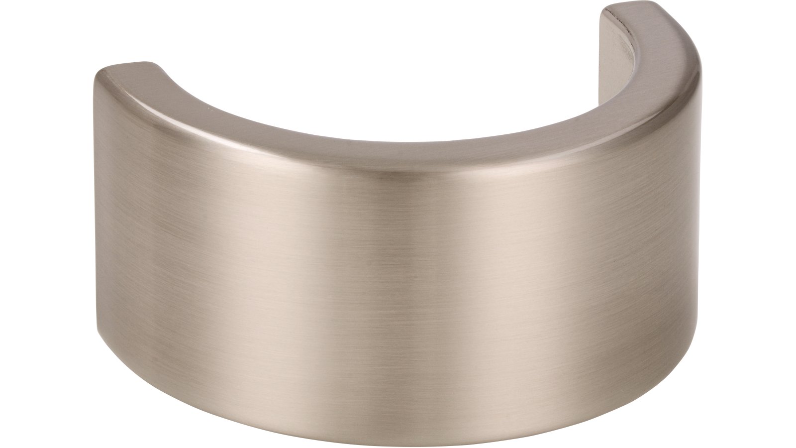 Griff Bad-Säckingen Druckguss vernickelt feingeschliffen - 72 mm lang  vor weißem Hintergrund