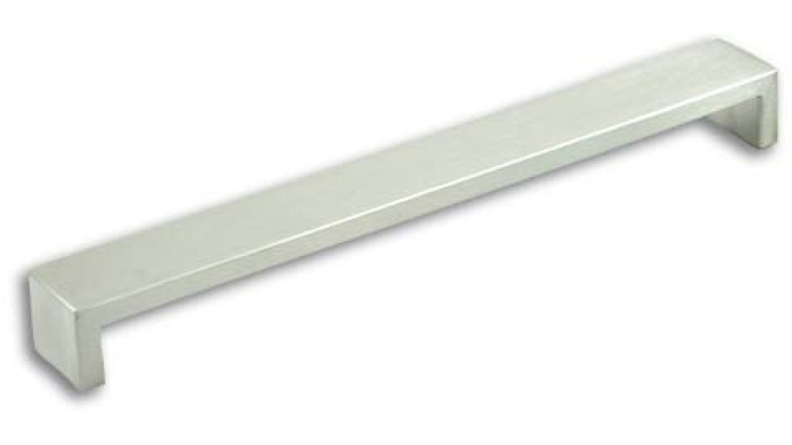 Moebelgriff-Bannewitz-edelstahlfarbig-Edelstahl-Stahl-laenge-324-792348 Griff Bannewitz Edelstahl fein geschliffen - 324 mm lang vor weißem Hintergrund