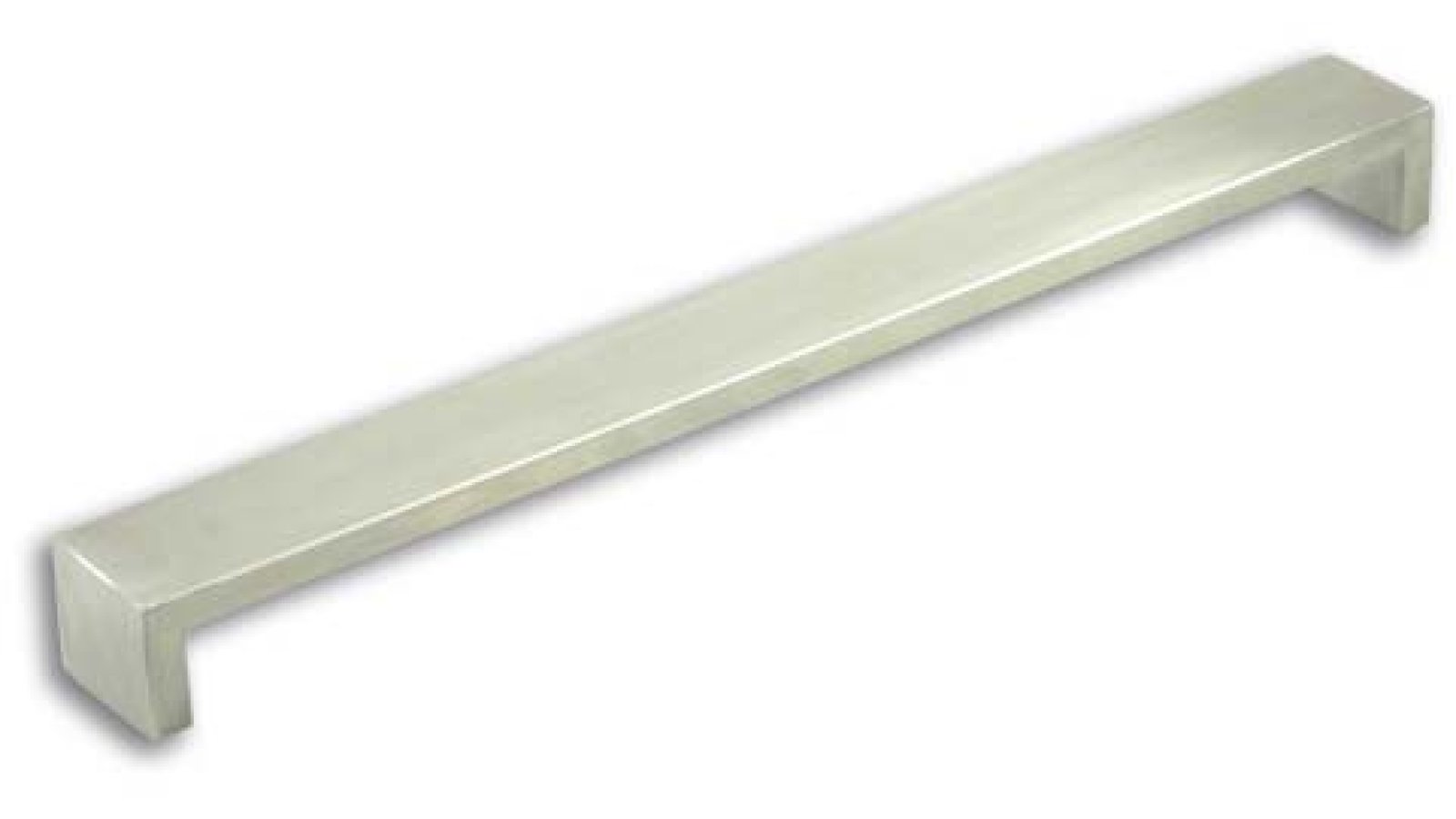 Moebelgriff-Bannewitz-edelstahlfarbig-Edelstahl-Stahl-laenge-374-792362 Griff Bannewitz Edelstahl fein geschliffen - 374 mm lang vor weißem Hintergrund