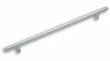 Griff Bruchsal Stahl alufarbig pulverbeschichtet - 368 mm lang  vor weißem Hintergrund