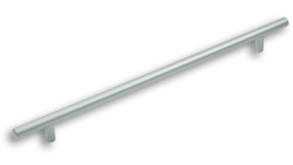 Griff Bruchsal Stahl alufarbig pulverbeschichtet - 368 mm lang  vor weißem Hintergrund