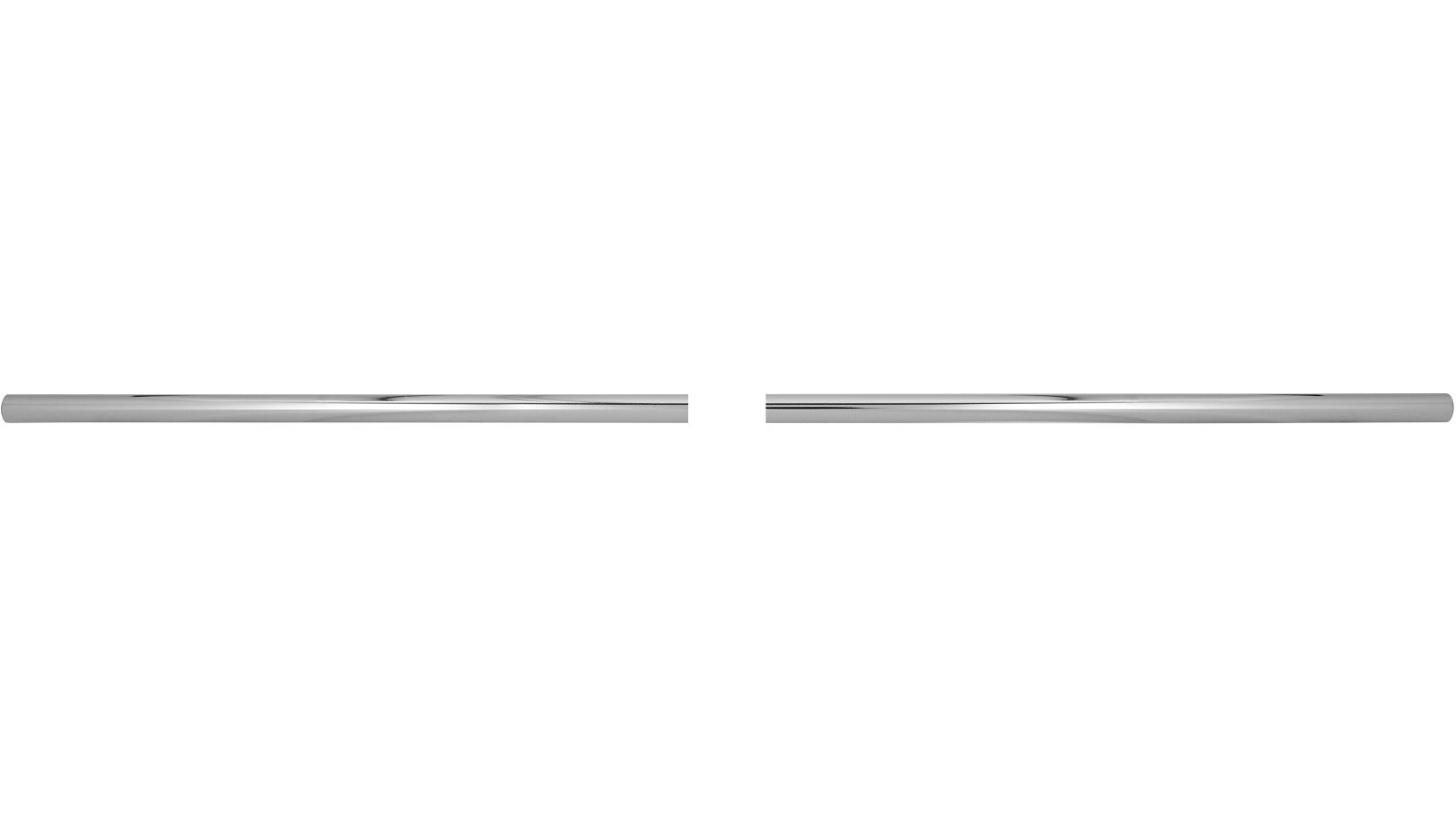 Griff Bruchsal Stahl chrom glänzend - 688 mm lang  vor weißem Hintergrund