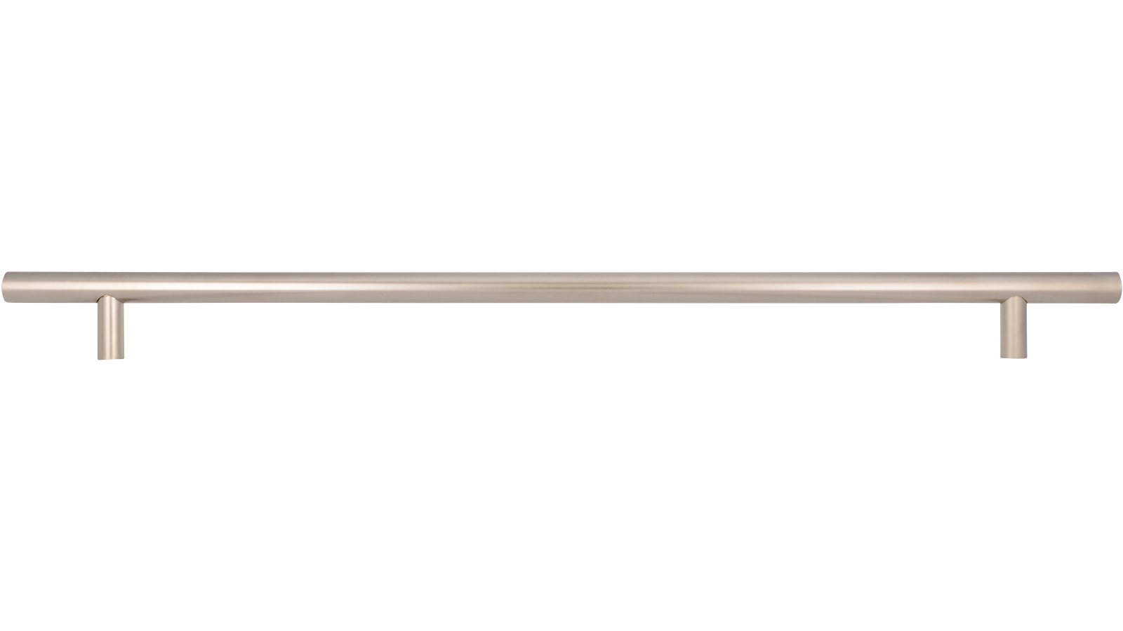 Griff Bruchsal Stahl matt vernickelt - 416 mm lang  vor weißem Hintergrund