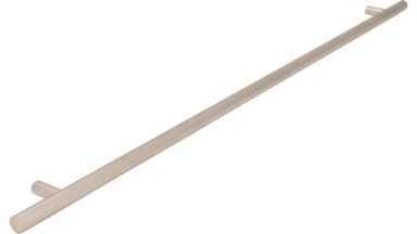 Griff Bruchsal Stahl matt vernickelt - 558 mm lang  vor weißem Hintergrund