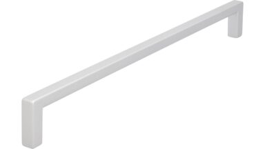 Griff Bruckmühl Druckguss alufarbig pulverbeschichtet - 232 mm lang vor weißem Hintergrund