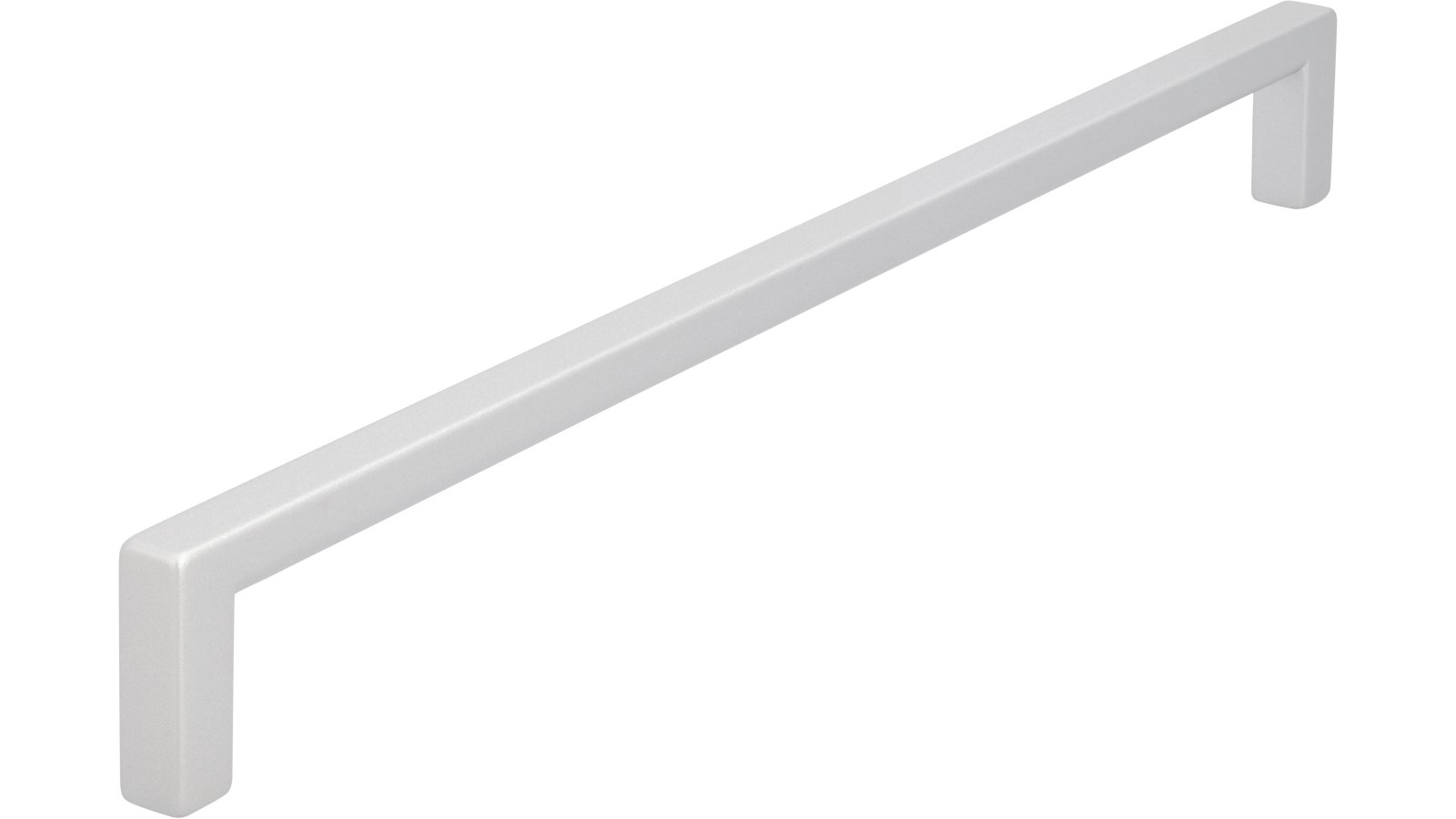 Griff Bruckmühl Druckguss alufarbig pulverbeschichtet - 232 mm lang  vor weißem Hintergrund