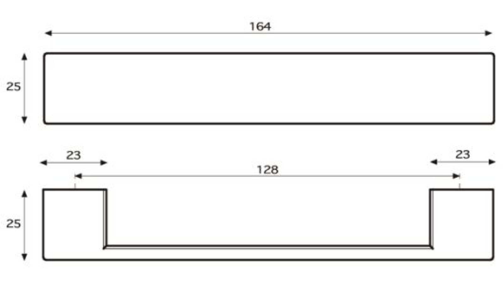 Griff Kirkel Kunststoff - grau-silber-schraube, Kunststoff - grau-silber - 164 mm lang  vor weißem Hintergrund