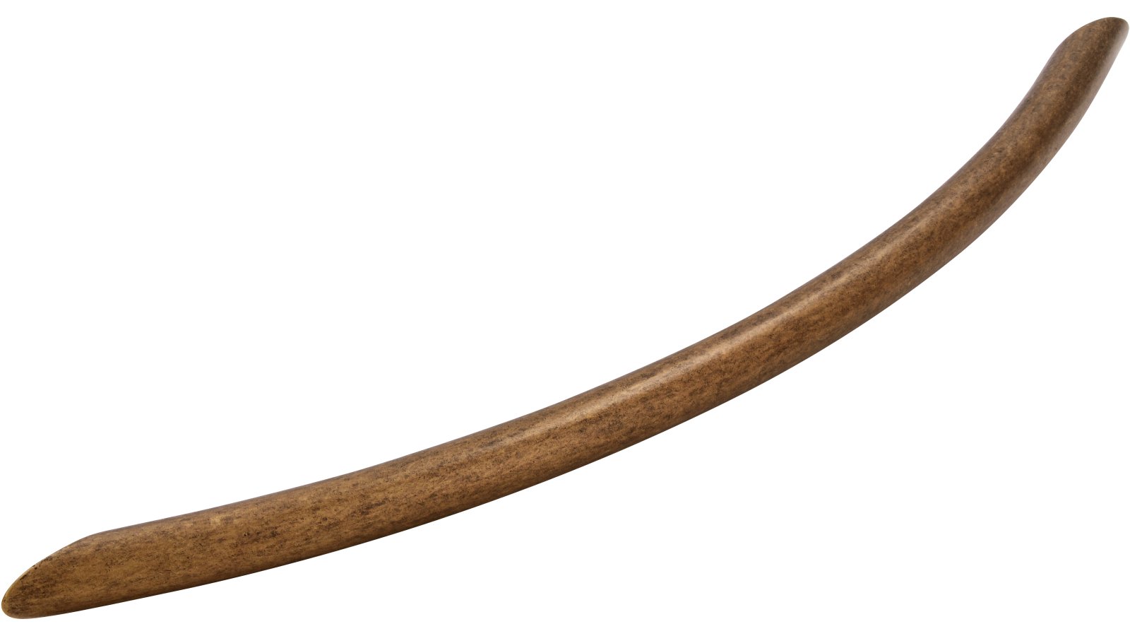 Griff St-Ingbert Stahl altmessingfarbig brüniert getrommelt - 221 mm lang  vor weißem Hintergrund