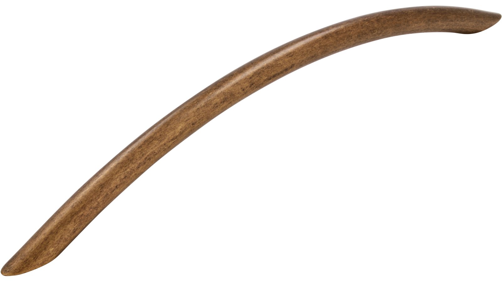 Griff St-Ingbert Stahl altmessingfarbig brüniert getrommelt - 221 mm lang  vor weißem Hintergrund