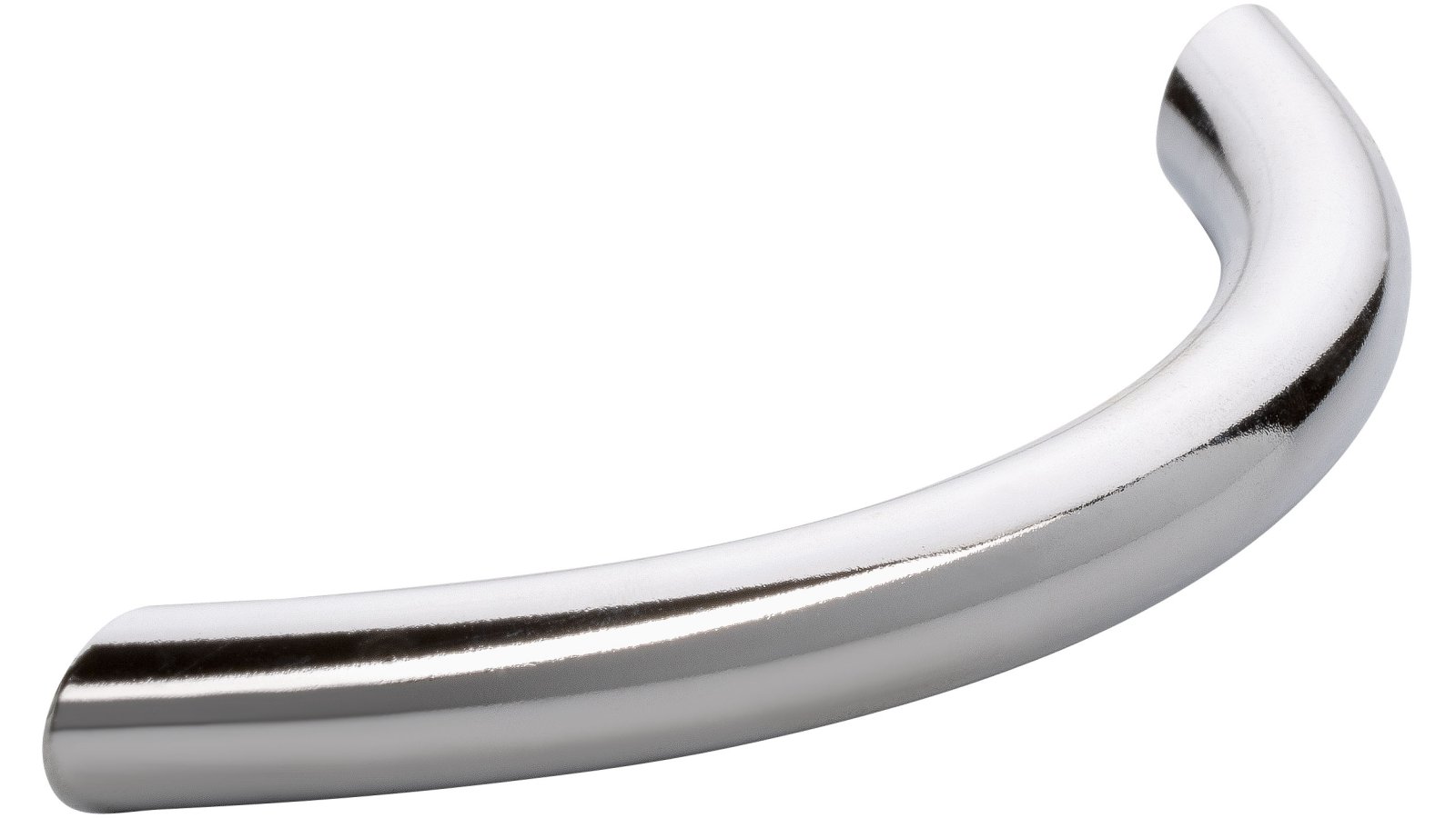 Griff St-Ingbert Stahl chrom glänzend - 114 mm lang  vor weißem Hintergrund