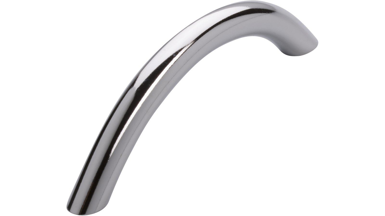 Griff St-Ingbert Stahl chrom glänzend - 114 mm lang  vor weißem Hintergrund