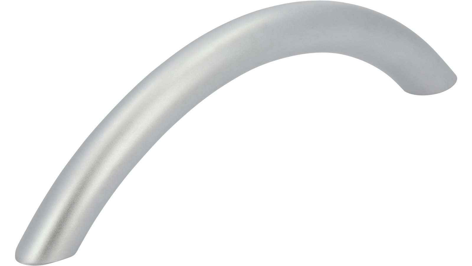 Griff St-Ingbert Stahl chrom matt - 114 mm lang  vor weißem Hintergrund