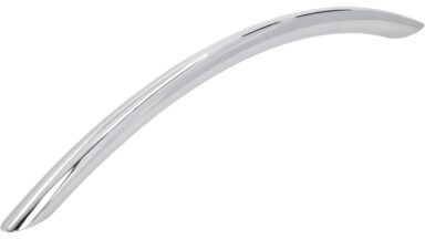 Griff St-Ingbert Stahl chrom glänzend - 221 mm lang  vor weißem Hintergrund