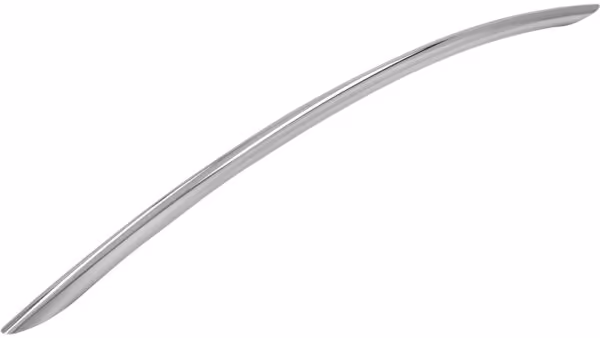 Griff St-Ingbert Stahl chrom glänzend - 379 mm lang vor weißem Hintergrund