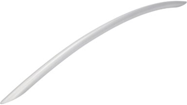 Griff St-Ingbert Stahl chrom matt - 379 mm lang vor weißem Hintergrund