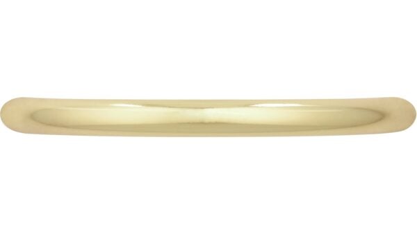 Griff St-Ingbert Stahl glänzend vermessingt - 114 mm lang  vor weißem Hintergrund