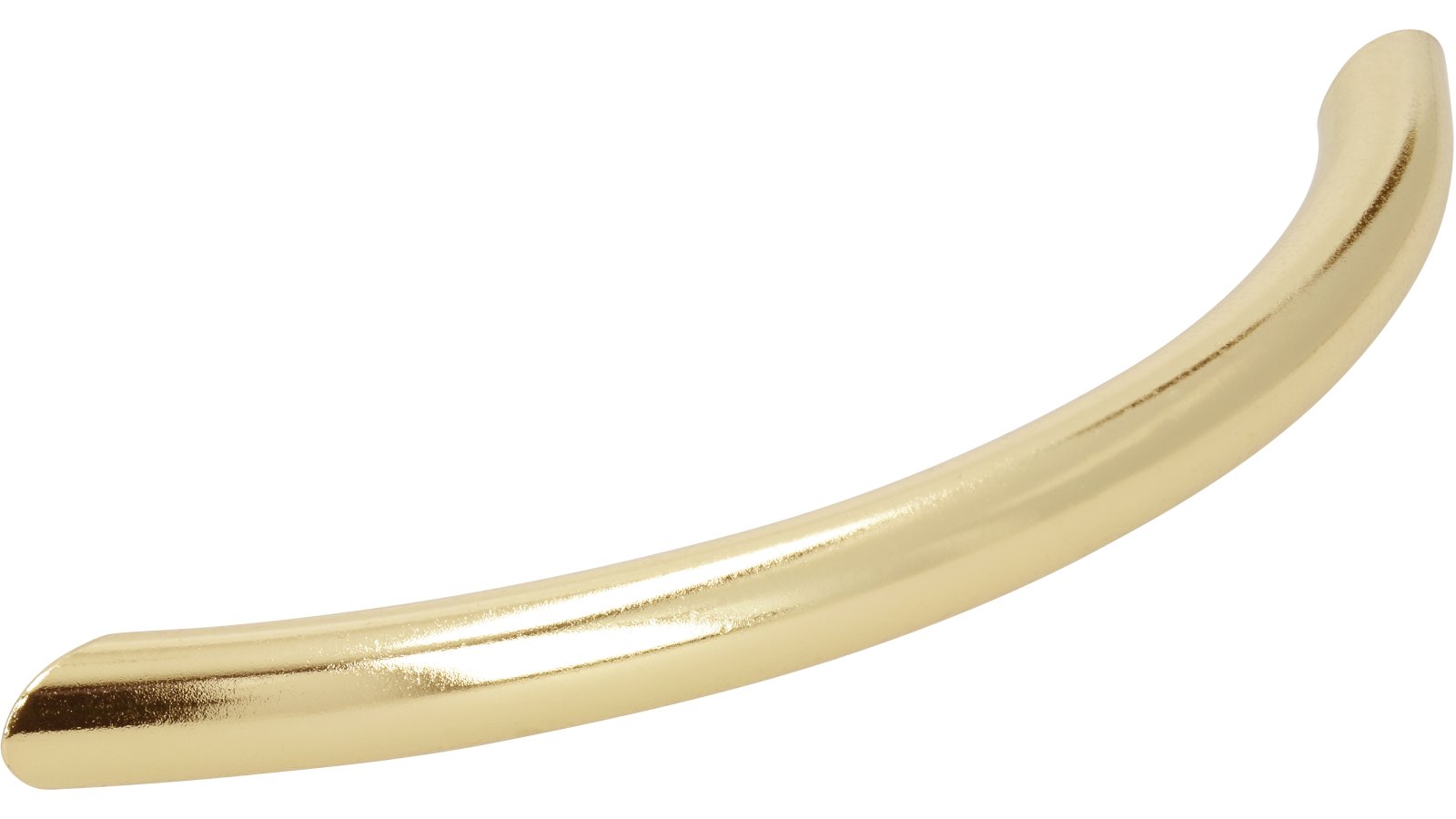 Griff St-Ingbert Stahl glänzend vermessingt - 148 mm lang  vor weißem Hintergrund