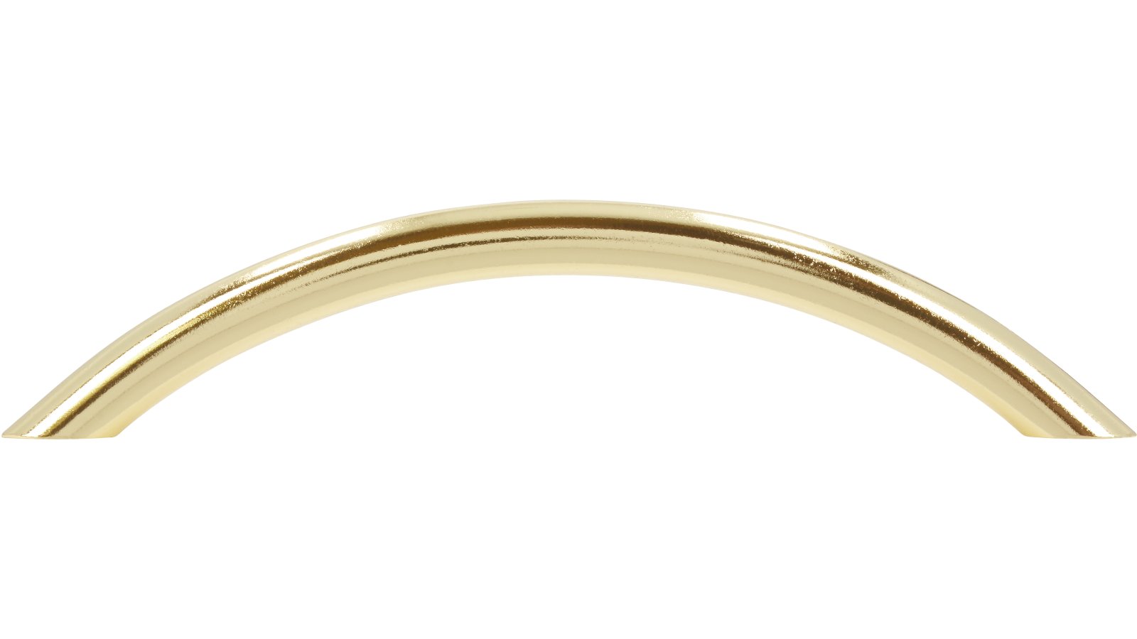 Griff St-Ingbert Stahl glänzend vermessingt - 148 mm lang  vor weißem Hintergrund