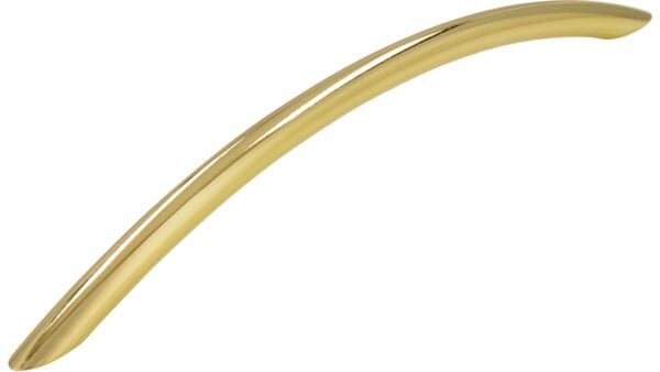 Griff St-Ingbert Stahl glänzend vermessingt - 221 mm lang  vor weißem Hintergrund