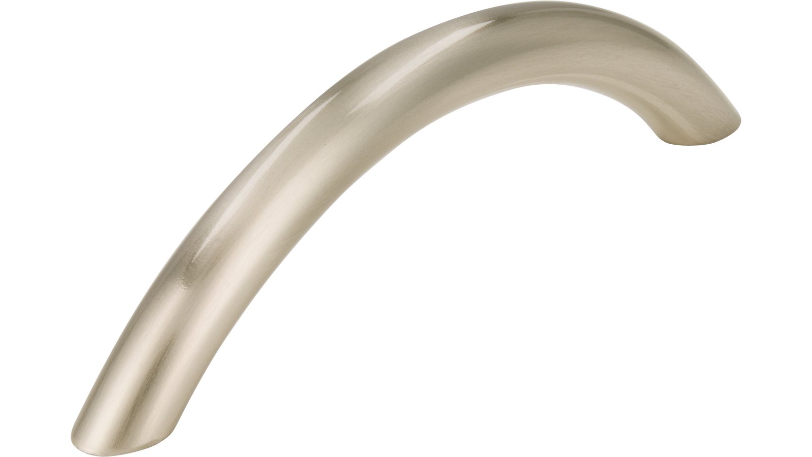 Griff St-Ingbert Stahl vernickelt feingeschliffen - 114 mm lang  vor weißem Hintergrund