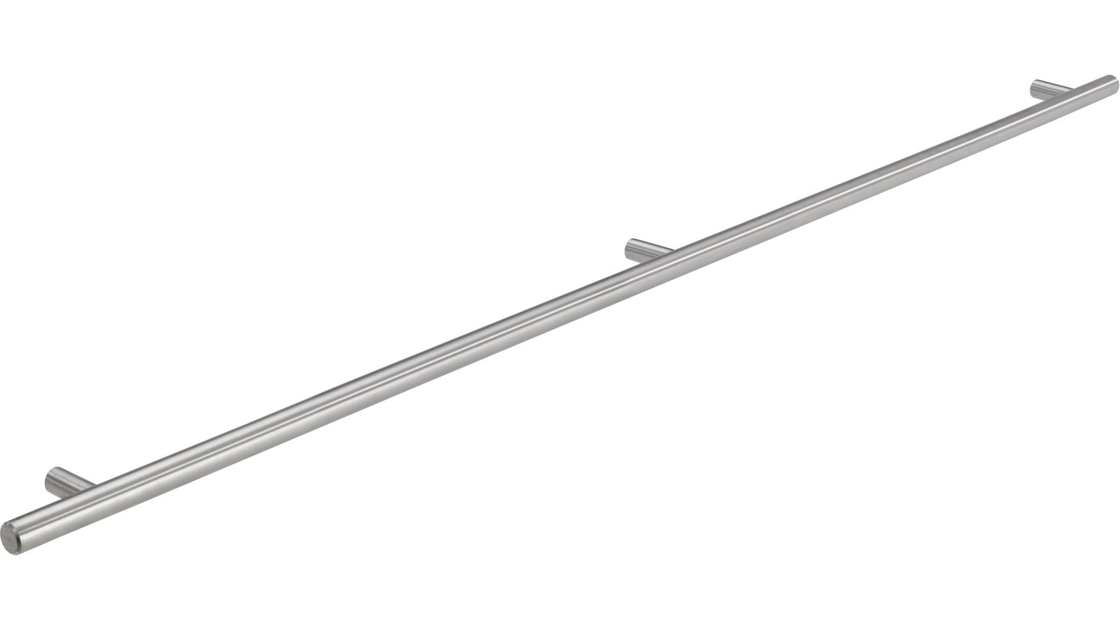 Griff Weiterstadt Edelstahl fein geschliffen - 816 mm lang  vor weißem Hintergrund