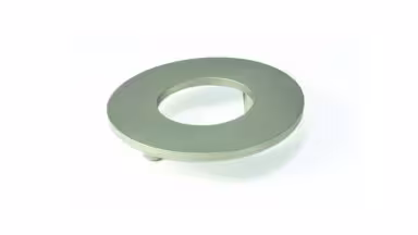 Griff Wendeburg Kunststoff Edelstahleffekt - nickel matt gebürstet - 100 mm lang vor weißem Hintergrund