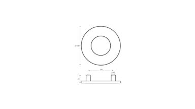 Griff Wendeburg Kunststoff Edelstahleffekt - nickel matt gebürstet - 100 mm lang  vor weißem Hintergrund